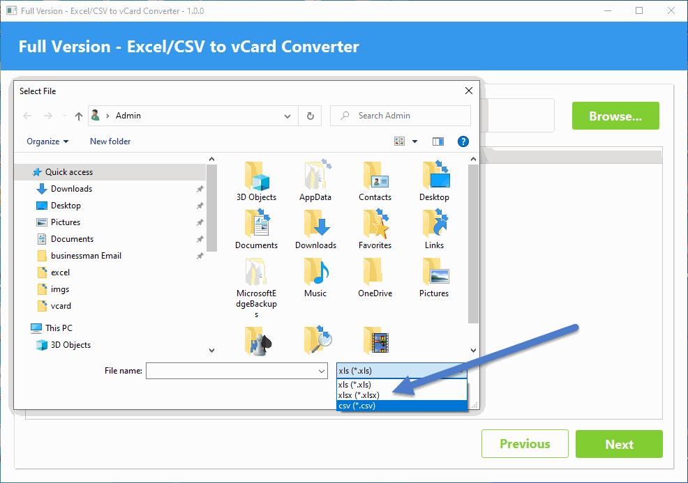 Convert Excel Format Contacts into VCF File Format